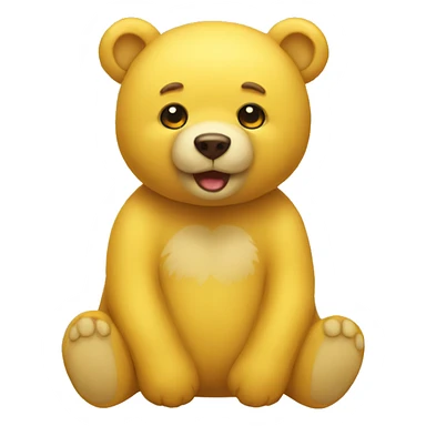 Yellow tedy bear sticker