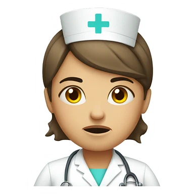 stressed unhappy nurse sticker