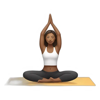 a woman doing yoga and working in tech sticker