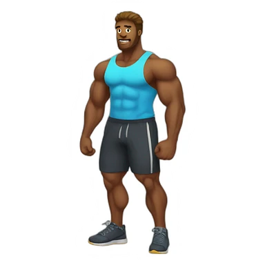 giga chad at the gym sticker