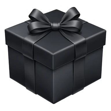 black gift box sticker