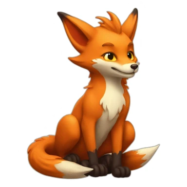 fox + dragon sticker