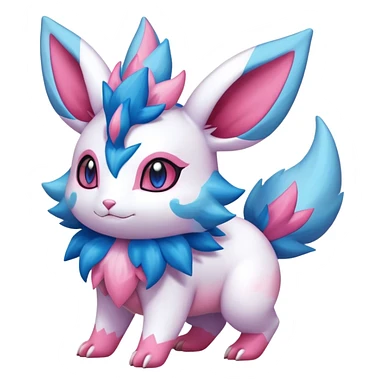 Shiny Exotic Sylveon-Shaymin-Nidorino-Hybrid-Creature sticker
