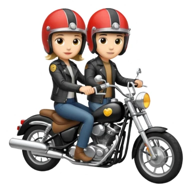 Couple moto  sticker
