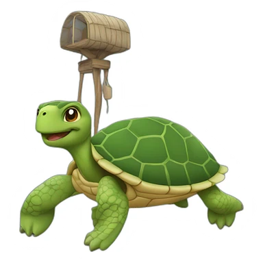 Tortue sur dromadaire sticker
