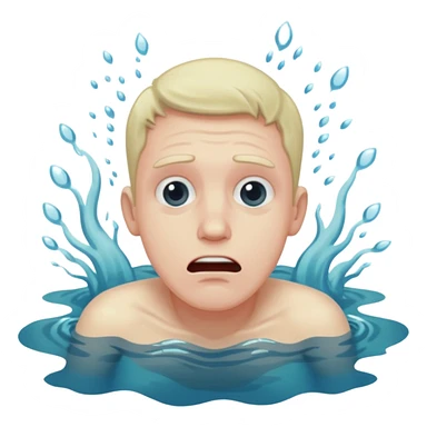 bruntte Man drowning sticker