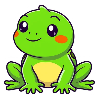 green frog meme character pepe sticker