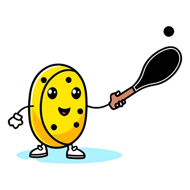 playing pickleball sticker