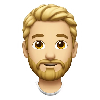 Garçon avec les cheveux long et blond et une barbe rasé sticker