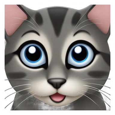 Cara gato enamorado, negro sticker