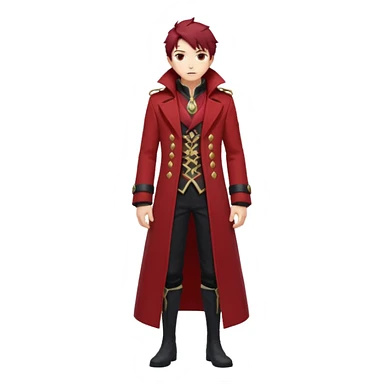 Diluc from Genshin Impact (full body) (tall adult male) sticker