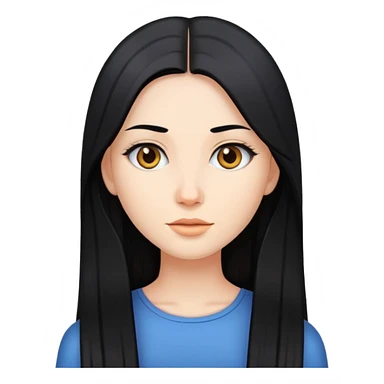 Jaz. Aúna mujer con cabello lacio, largo piel blanca  sticker