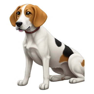 American Foxhound in mountains sticker