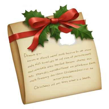 christmas letter sticker