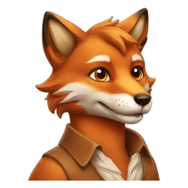 Handsome fox sticker