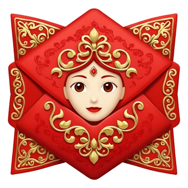 chinese new year red envelope portrait view sticker