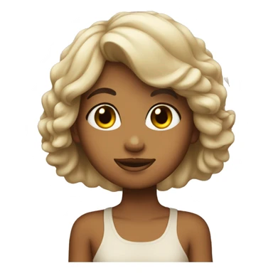 Tan girl with ice  sticker