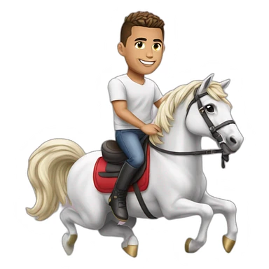 Ronaldo sur une licorne sticker