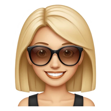 Woman wearing sunglasses smiling sticker