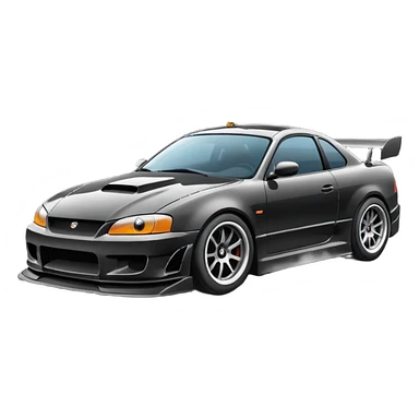 car drifitng on the road sticker