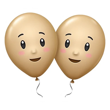 Two beige balloons sticker