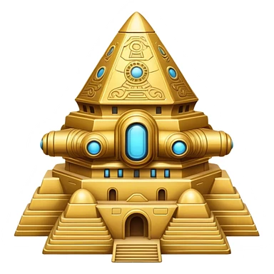 Annunaki ancient gold spaceship ziggurat top sticker