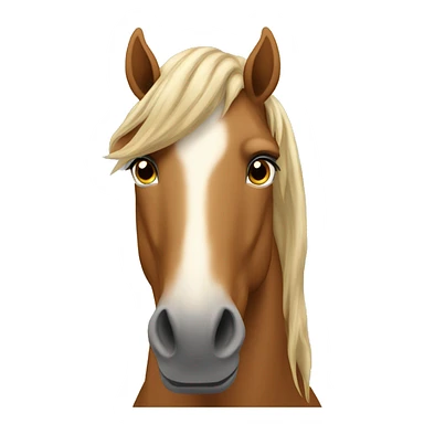 light brown horse with a roached mane sticker