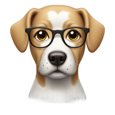 Dog with glasses sticker