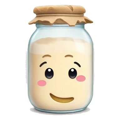 Bubbly Sourdough starter in a jar sticker