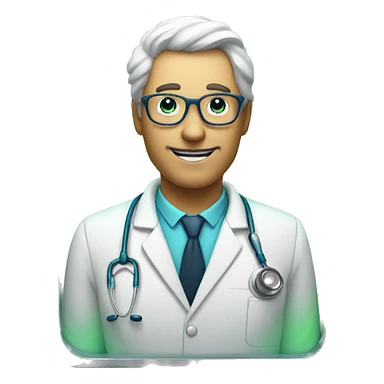 plaque doctor with neon elements sticker