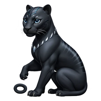 Black winged panter sticker