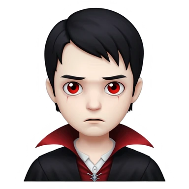 sad face vampire boy
 sticker