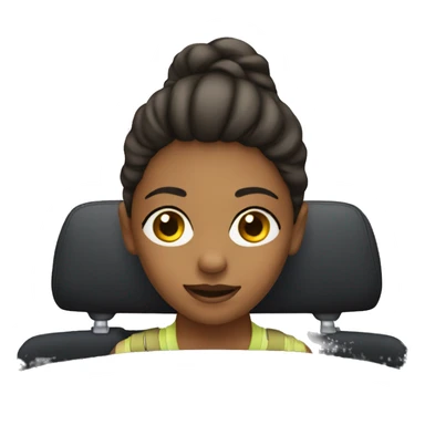 girl in car  sticker