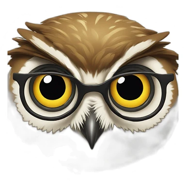 owl in eyelasses brings money sticker