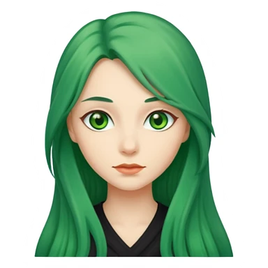 long green haired fantastic woman sticker