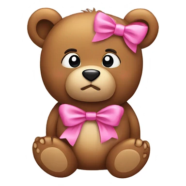 bear with a pink bow sticker