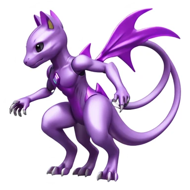  Cool Edgy Shiny Legendary Mewtwo-Digimon-Genesect-Palkia-hybrid full body sticker