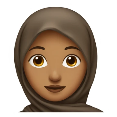 brown woman with brown hijab sticker