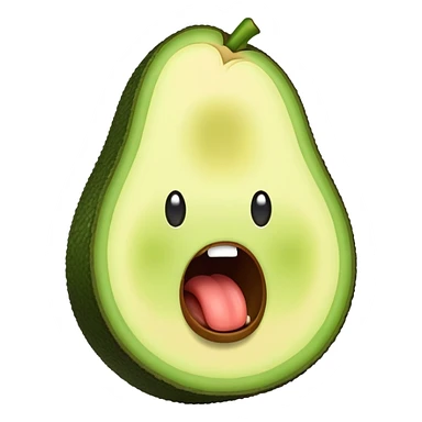 Violent screaming avocado sticker