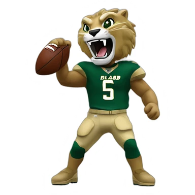 uab blazers mascot cheering for us  sticker