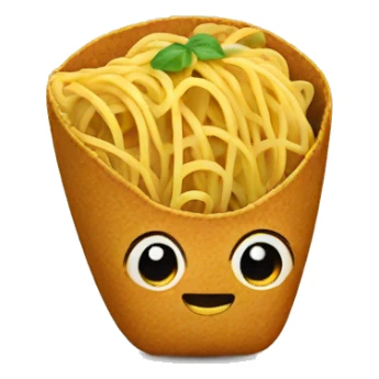 Spaghetti in a taco shell sticker