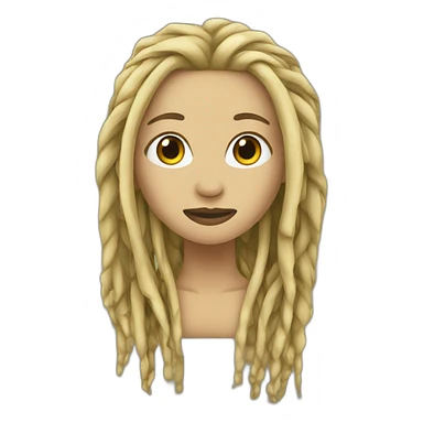 Blonde and black dreads sticker