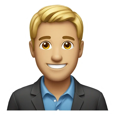 happy male portrait smiling sticker