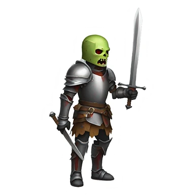 zombie knight full lenght sticker