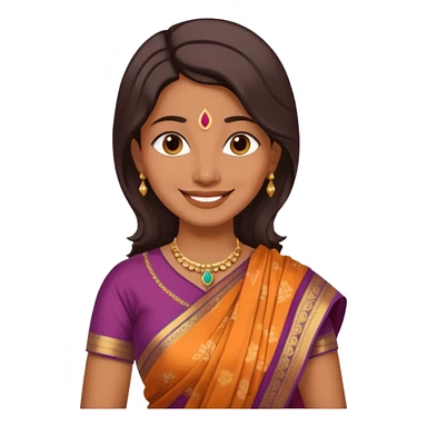 indian mom in her traditional clothes  sticker
