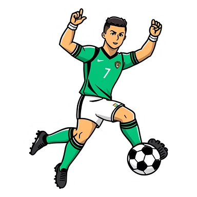 Cristiano Ronaldo scoring a goal sticker
