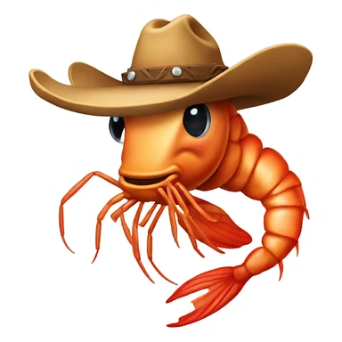 Cowboy shrimp sticker