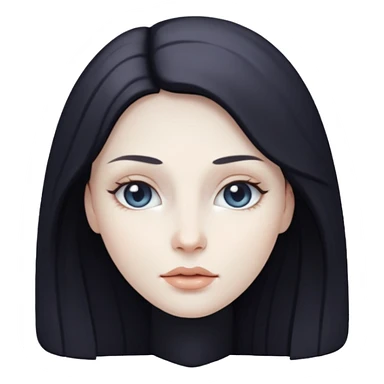 Marble style statue of woman face full white sticker