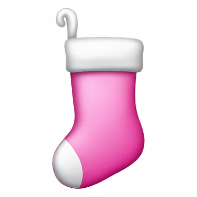 Pink Christmas stocking  sticker