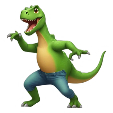 Dancing Dinosaur sticker